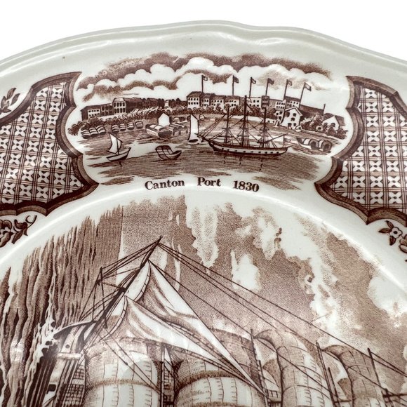 Vintage Fair Winds Friendship of Salem Dinner Plate Alfred Meakin England 10.5" - Picture 5 of 8